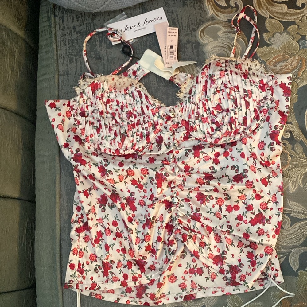 For Love and Lemons Melrose Bustier Top NWT